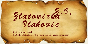Zlatomirka Vlahović vizit kartica